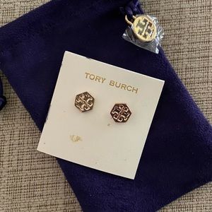 🧡 Tory Burch Rose Gold Stud Earrings